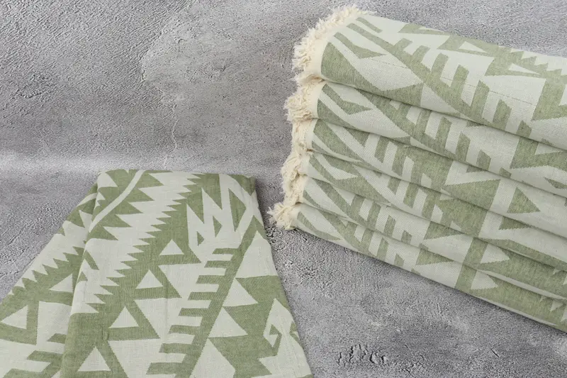 76x40 Cotton Geometric Towel, Merry Christmas Gifts, Custom Wedding Gift, Turkish beach towel, Luxury Beach Towel, Bachelorette Party Favors - 3