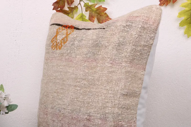 Cushion, 18x18 Beige Pillow Cover, Pillow for Sofa, Gift Pillow, Bright Cushion, Traditional Pillow, Boho Pillow Sham Cover, Boho Chic Pillow Case - 5