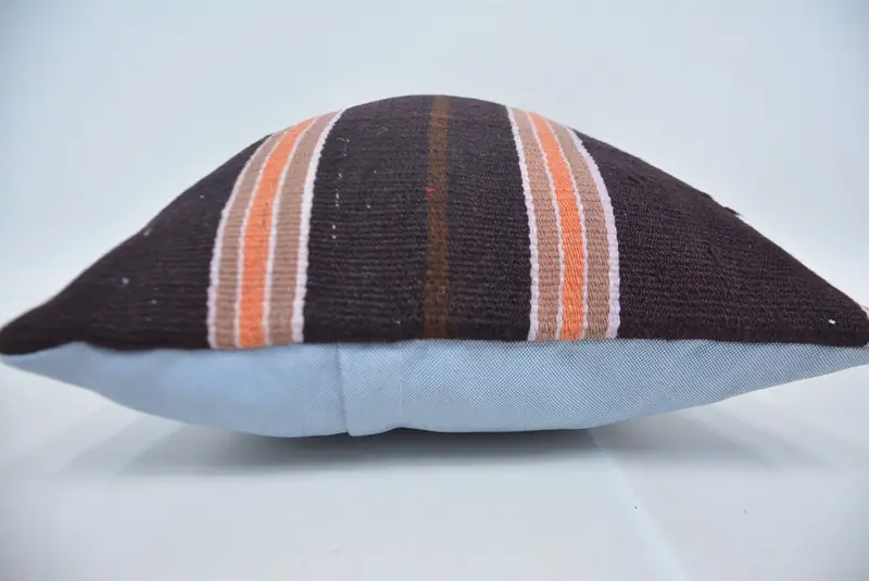 Pillow for Sofa, 16x24 Brown Pillow, Bolster Pillow, Vintage Kilim Pillow, Pillow for Couch, Seat Pillow Sham, Tribal Cushion Cover, Cushion - 5