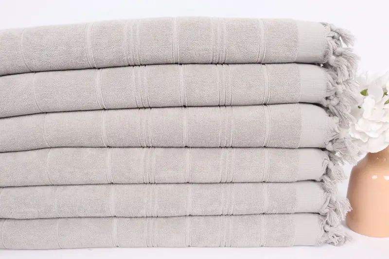 Valentine Day Gift For Her, Bathroom Towels, 40x18 Cotton Striped Terry Towel, Wedding Gift, Small Bath Towels, Gift Towel, Custom Turkish Towel - 3