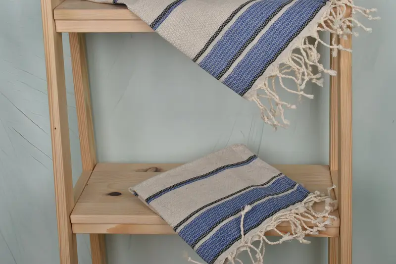 40x20 Linen Striped Towel, Beach Theme Bachelorette Party, Turkish Towel Hand Towel, Wedding Favors, Bridal Shower Gifts, Monogrammed Hand Towel - 5