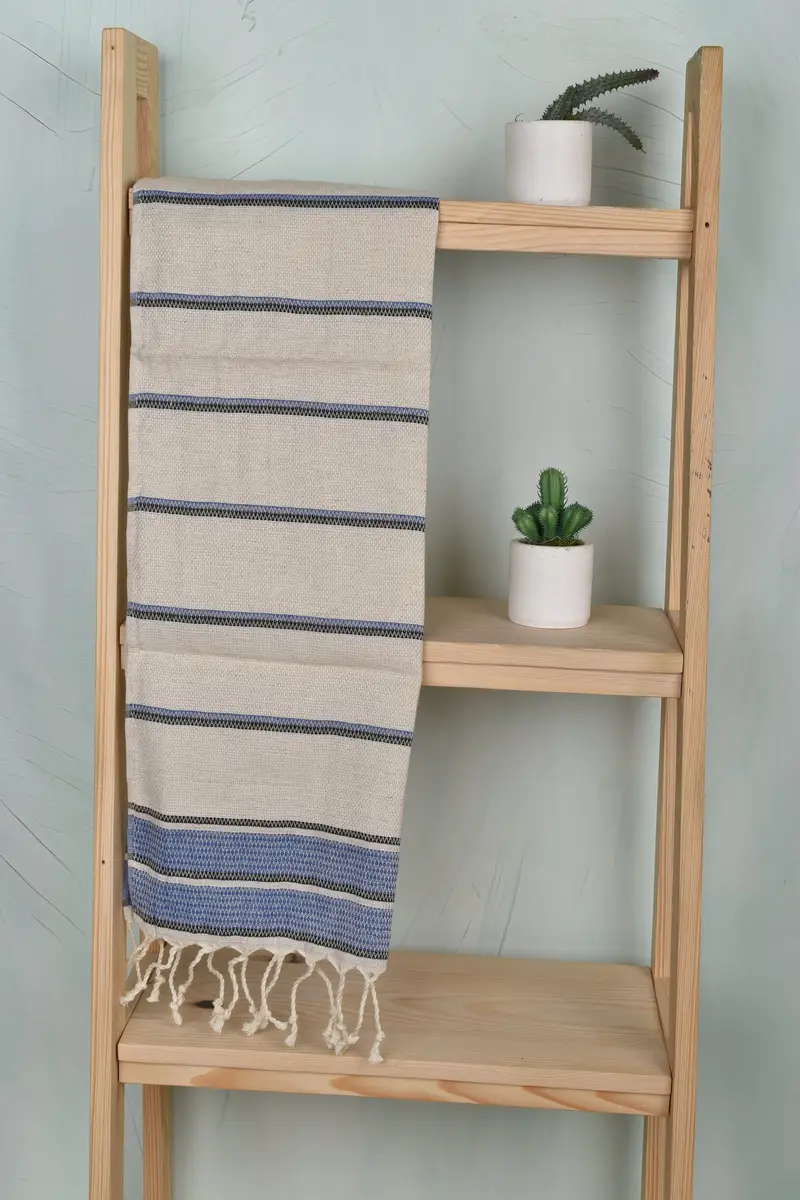 40x20 Linen Striped Towel, Beach Theme Bachelorette Party, Turkish Towel Hand Towel, Wedding Favors, Bridal Shower Gifts, Monogrammed Hand Towel - 8