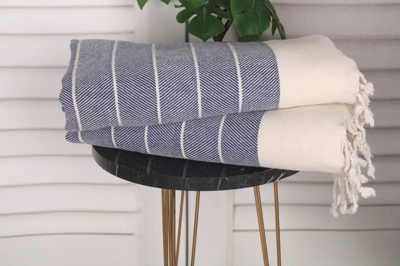 Turkish Tea Towel, Kitchen Towel, Bridesmaid Towel, Bridal Shower Favors, Monogrammed Hand Towel, Best Friend Gift Ideas, 36x16 Cotton Striped Towel - 3