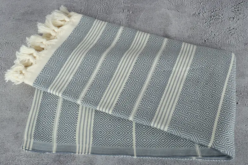 Beach towel, Turkish Towel USA, Personalized Gift, 70x38 Cotton Diamond Towel, Beach Theme Wedding Gift, Beach Towel Monogram, Christmas Gift - 6