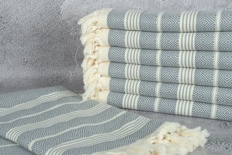 Beach towel, Turkish Towel USA, Personalized Gift, 70x38 Cotton Diamond Towel, Beach Theme Wedding Gift, Beach Towel Monogram, Christmas Gift - 2