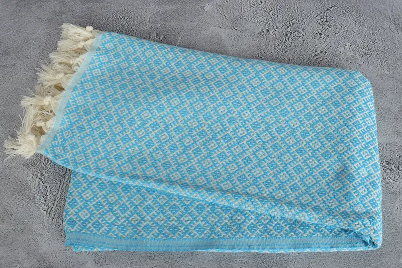Peshtemal Towel, 70x40 Cotton Diamond Towel, Housewarming Gift, Organic Turkish towel, Bachelorette Towel, Bath towel, Bridesmaid Gifts Personalized - 6