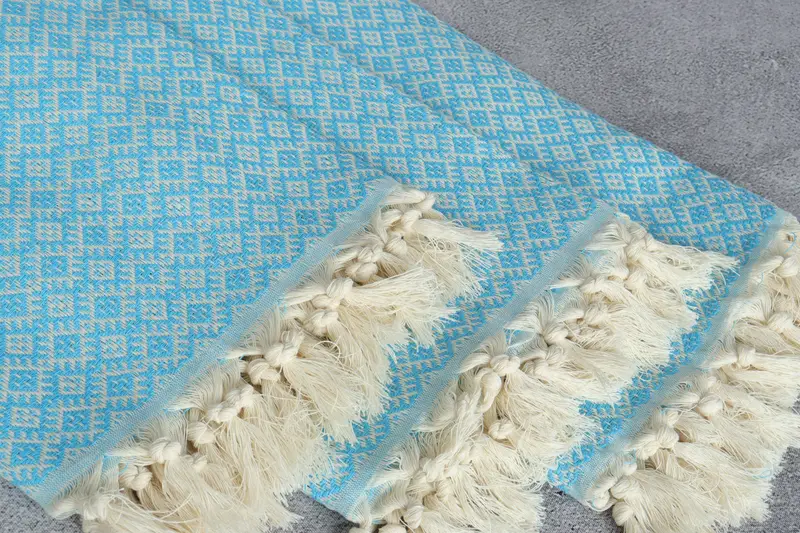 Peshtemal Towel, 70x40 Cotton Diamond Towel, Housewarming Gift, Organic Turkish towel, Bachelorette Towel, Bath towel, Bridesmaid Gifts Personalized - 5