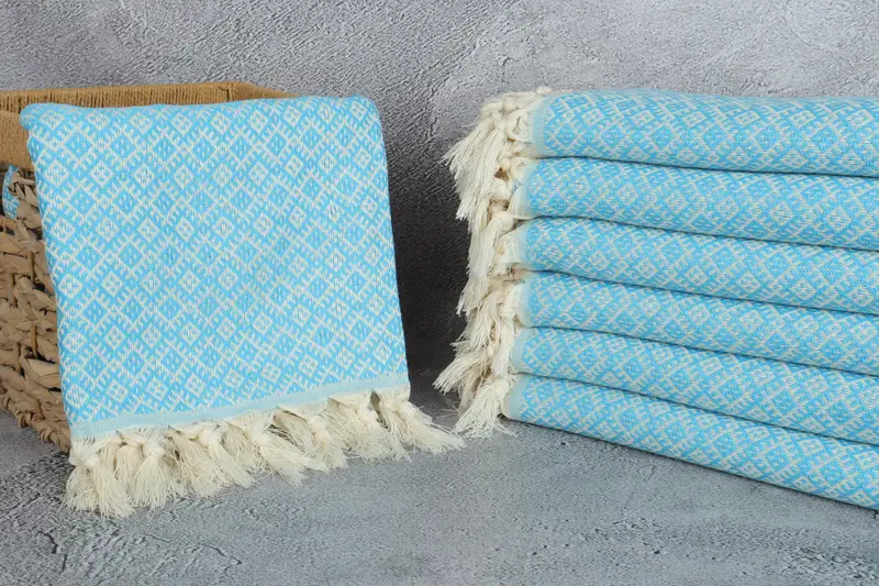 Peshtemal Towel, 70x40 Cotton Diamond Towel, Housewarming Gift, Organic Turkish towel, Bachelorette Towel, Bath towel, Bridesmaid Gifts Personalized - 3