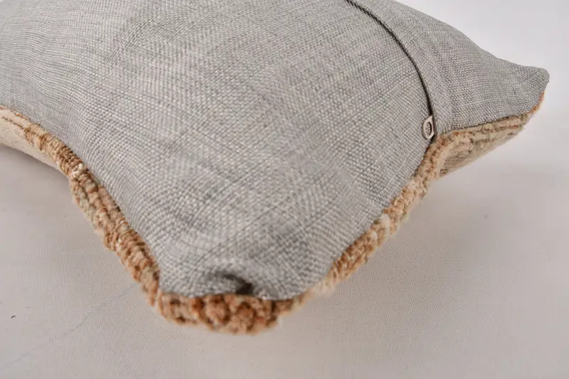 Boho Chic Pillow, Vintage Kilim Throw Pillow, Pillow Sham, Pillow for Couch, Boho Pillow Sham Cover, 12x24 Brown Cushion Cover - 8