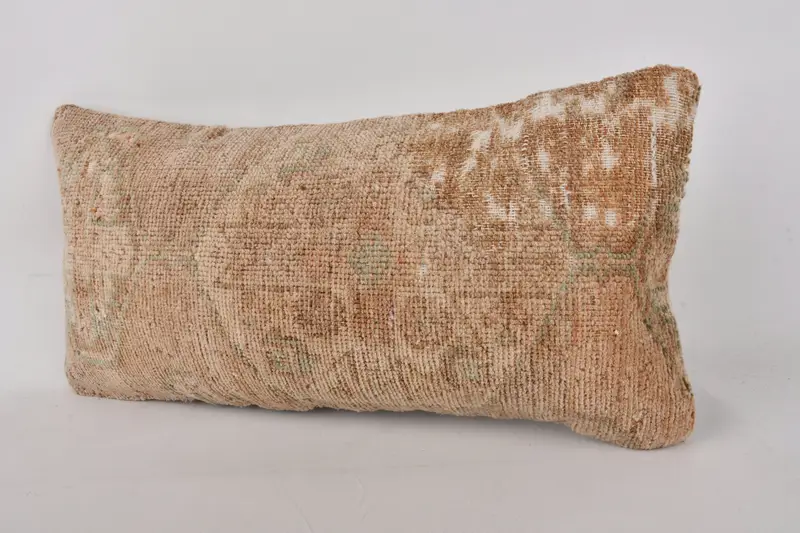 Boho Chic Pillow, Vintage Kilim Throw Pillow, Pillow Sham, Pillow for Couch, Boho Pillow Sham Cover, 12x24 Brown Cushion Cover - 3