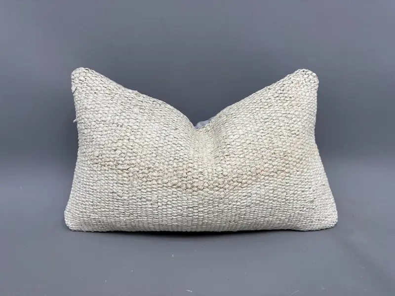 Gift Pillow, Vintage Throw Pillow Sham, 12x20 White Pillow Case, Pillow Case, Boho Pillow, Kilim Cushion Sham, Outdoor Bolster Pillow Case - 1