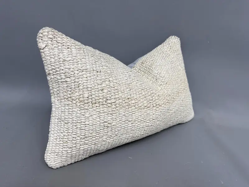 Gift Pillow, Vintage Throw Pillow Sham, 12x20 White Pillow Case, Pillow Case, Boho Pillow, Kilim Cushion Sham, Outdoor Bolster Pillow Case - 2
