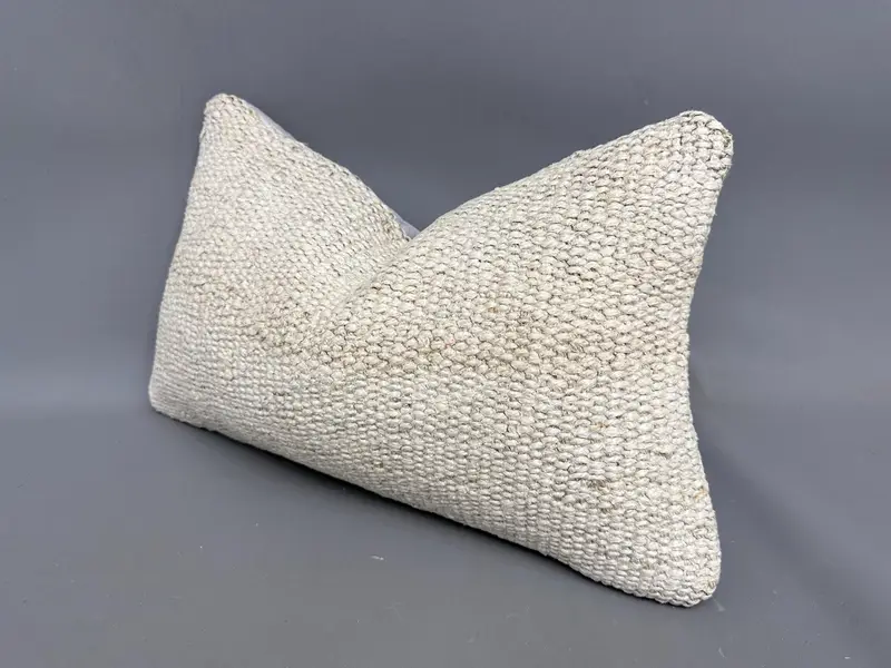 Gift Pillow, Vintage Throw Pillow Sham, 12x20 White Pillow Case, Pillow Case, Boho Pillow, Kilim Cushion Sham, Outdoor Bolster Pillow Case - 3