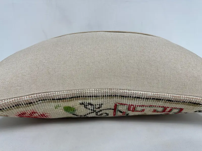 Sustainable Pillow Cover, Turkish Kilim Pillow, Cushion Cover, Vintage Pillow, Authentic Pillow Case, Pillow for Couch, 20x28 Beige Cushion - 7