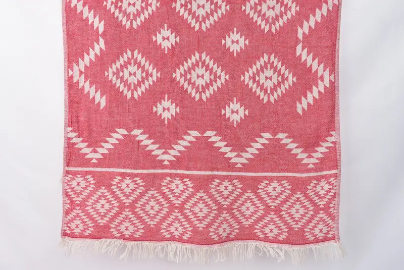 Organic Towel, Turkish Hand Towel, Handmade Gift, House Warming Gift, Monogram Hand Towel, 40x18 Cotton Kilim Towel, Monogrammed Hand Towel - 8
