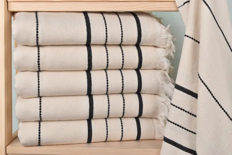 Lightweight towel, Sand-Resistant Peshtemal, Peshtemal Towel, 70x40 Cotton Striped Towel, Baby Boy Gift, Quick-dry peshtemal, Organic Cotton Towel - 1