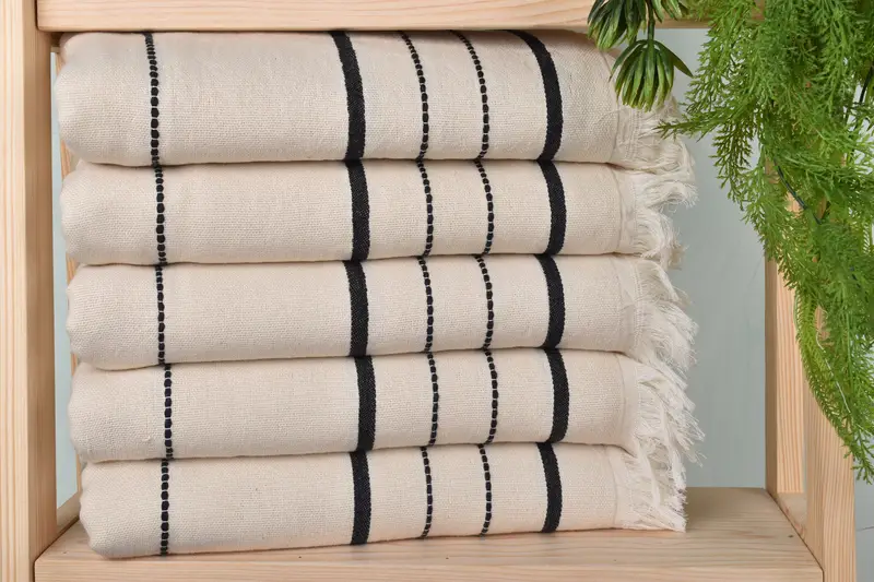 Lightweight towel, Sand-Resistant Peshtemal, Peshtemal Towel, 70x40 Cotton Striped Towel, Baby Boy Gift, Quick-dry peshtemal, Organic Cotton Towel - 2