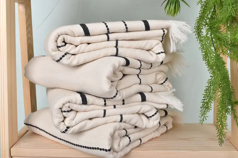 Lightweight towel, Sand-Resistant Peshtemal, Peshtemal Towel, 70x40 Cotton Striped Towel, Baby Boy Gift, Quick-dry peshtemal, Organic Cotton Towel - 7