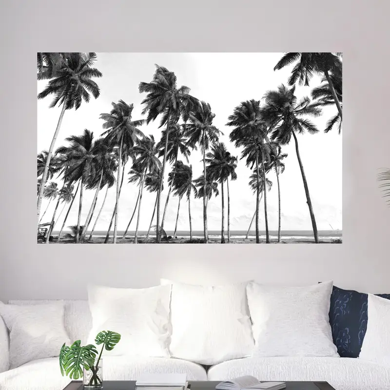 Elegant Tropical Printed Glass - Modern Coastal Design