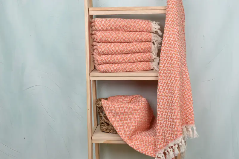 Spa Towel, Peshtemal, 70x40 Cotton Diamond Towel, Monogram Turkish Towel, Travel Towel, Turkish hand towel, Large Turkish Towel, Spa Gift Towel - 3