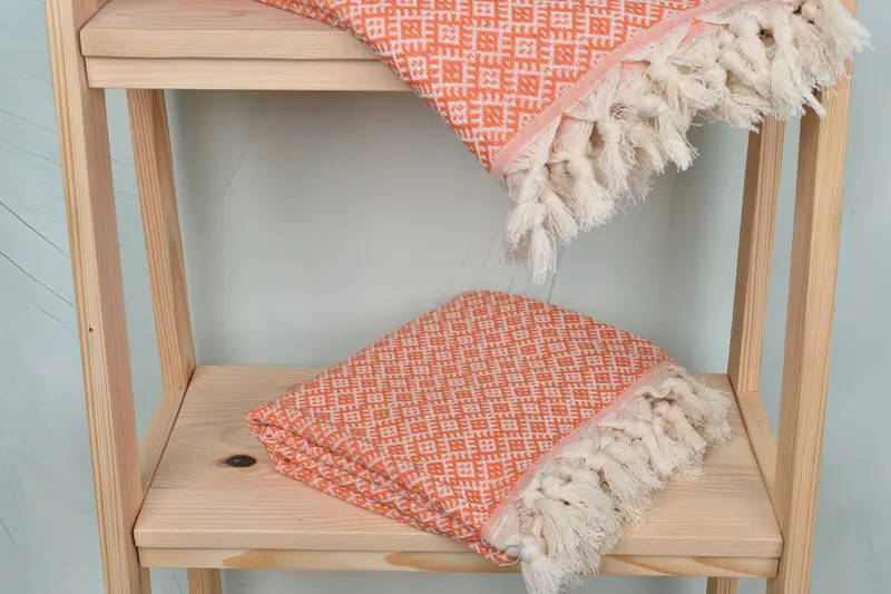 Spa Towel, Peshtemal, 70x40 Cotton Diamond Towel, Monogram Turkish Towel, Travel Towel, Turkish hand towel, Large Turkish Towel, Spa Gift Towel - 5
