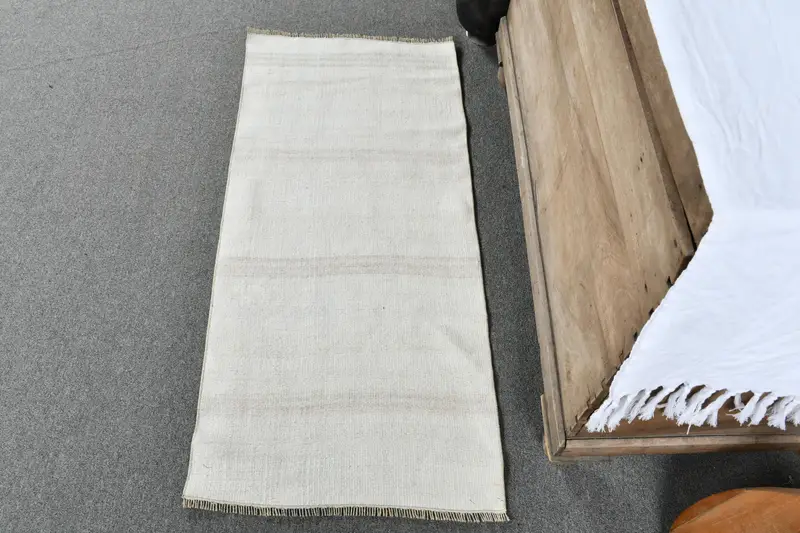 Elegante Alfombra Ikat Beige Verde, 1,8x3,9ft Chic Decor