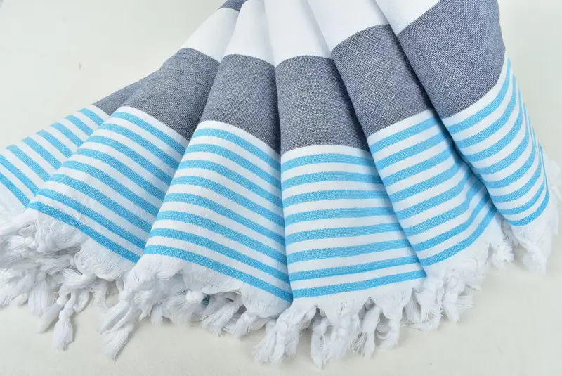 Custom Towel Beach, 68x36 Cotton Striped Terry Towel, Xmas Gifts, Bath towel, Sand-free towel, Absorbent Turkish towel, Gift For The Home Decor - 4