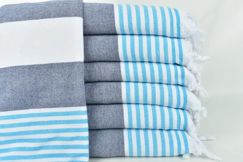 Custom Towel Beach, 68x36 Cotton Striped Terry Towel, Xmas Gifts, Bath towel, Sand-free towel, Absorbent Turkish towel, Gift For The Home Decor - 1