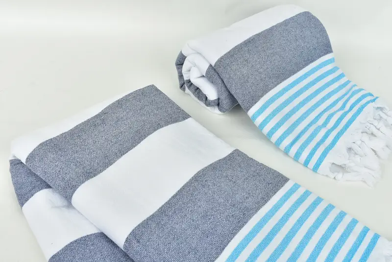 Custom Towel Beach, 68x36 Cotton Striped Terry Towel, Xmas Gifts, Bath towel, Sand-free towel, Absorbent Turkish towel, Gift For The Home Decor - 7