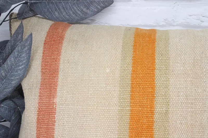 Ethnical Kilim Rug Pillow, Christmas Cushion, Kilim Pillow, Pillow, Kilim Pillow Cover, 16x24 Beige Cushion Cover, Customized Pillow Sham - 2