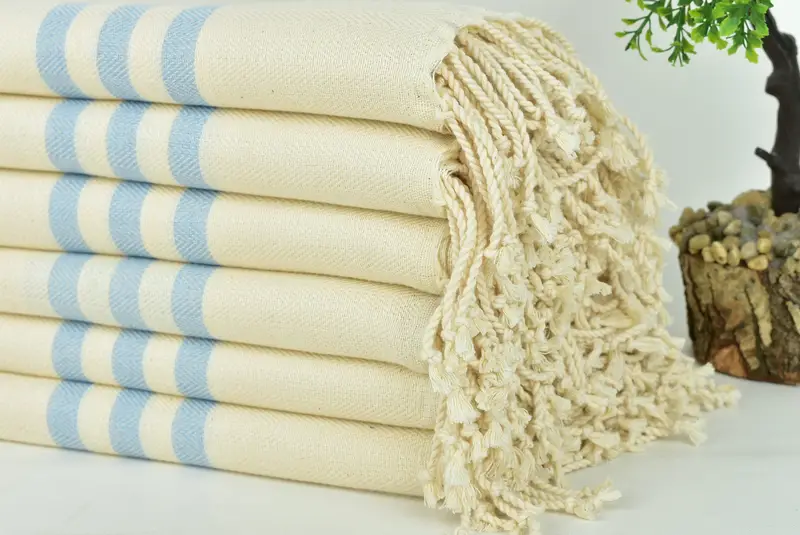Personalized Gifts, Grandma Gift, Organic Cotton Towel, Embroidery Towel, 70x40 Cotton Striped Towel, Cotton towel, Personalized Beach Towel - 3