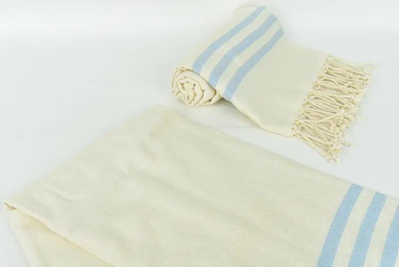 Personalized Gifts, Grandma Gift, Organic Cotton Towel, Embroidery Towel, 70x40 Cotton Striped Towel, Cotton towel, Personalized Beach Towel - 7
