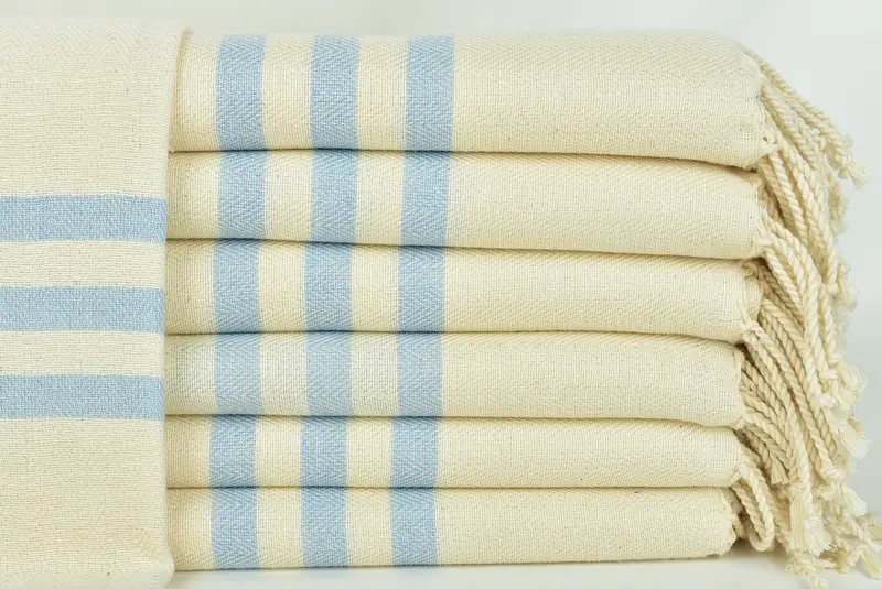 Personalized Gifts, Grandma Gift, Organic Cotton Towel, Embroidery Towel, 70x40 Cotton Striped Towel, Cotton towel, Personalized Beach Towel - 1