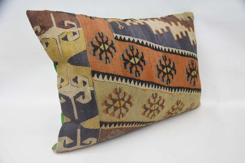 Outdoor Pillow Cover, Kilim Cushion Sham, Antique Pillows, Turkish Pillow, Customized Pillow, Pillow, 20x28 Orange Pillow, Retro Cushion - 3