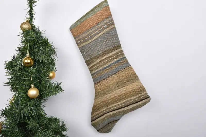 お祝い 7 インチ クリスマス オーナメント パターン ストッキング、居心地の良いホリデー チャーム ストッキング