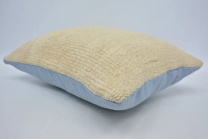 16x24 Beige Cushion Cover, Turkish Pillow, Handmade Throw Cushion, Kilim Cushion Sham, Comfy Throw Pillow, Interior Designer Pillow, Pillow Sham - 6