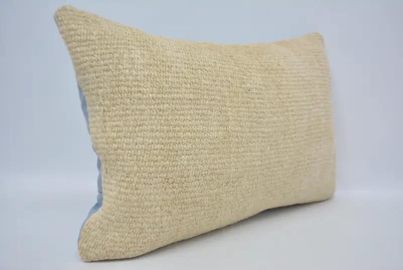 16x24 Beige Cushion Cover, Turkish Pillow, Handmade Throw Cushion, Kilim Cushion Sham, Comfy Throw Pillow, Interior Designer Pillow, Pillow Sham - 3
