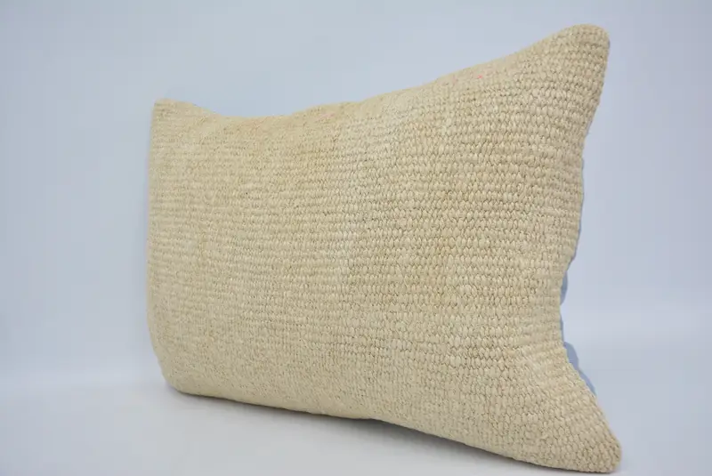 16x24 Beige Cushion Cover, Turkish Pillow, Handmade Throw Cushion, Kilim Cushion Sham, Comfy Throw Pillow, Interior Designer Pillow, Pillow Sham - 4