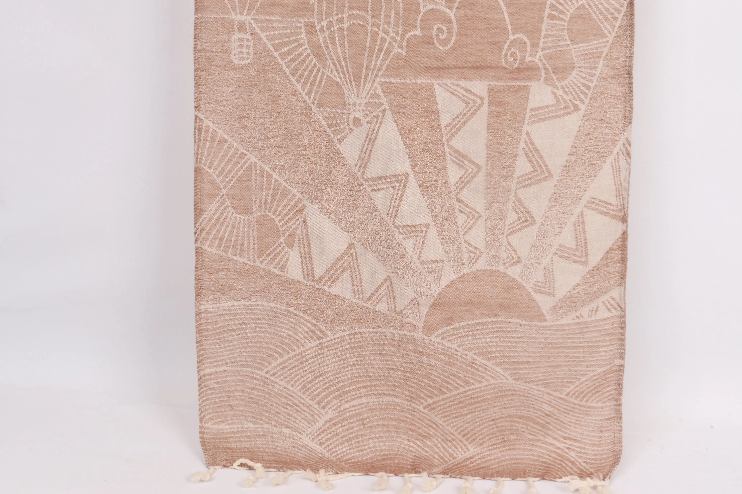 Brown Cotton Dish Towel Turkish Tea Towel, Beige, 18x36 Inches - 1