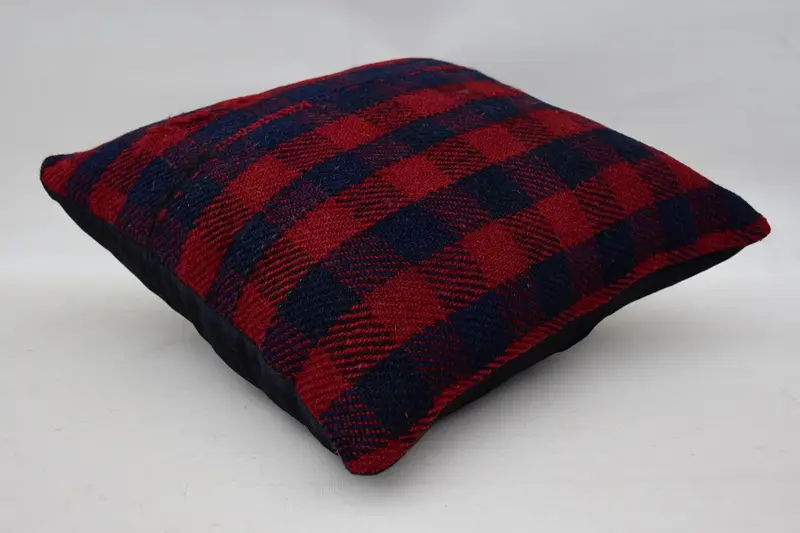 Pillow for Sofa, Boho Pillow Sham Cover, 16x16 Red Pillow Cover, Square Throw Pillow Cover, Cushion, Turkish Pillow, Outdoor Patio Pillow Case - 6