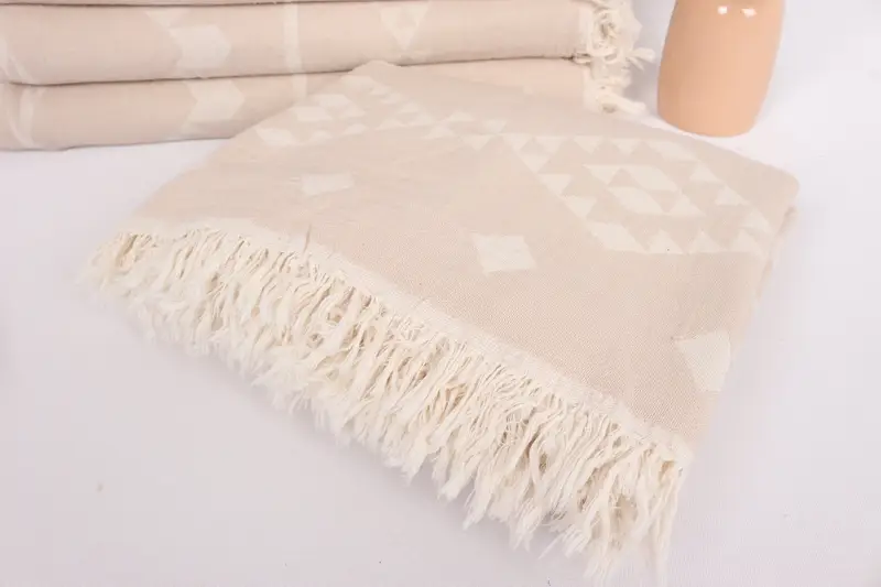 Best Friend Gift, 70x60 Cotton Geometric Towel, Bedspread, Aesthetic Blanket, Tablecloth, Woven Throw Blanket, Beach Bachelorette Party Decorations - 5