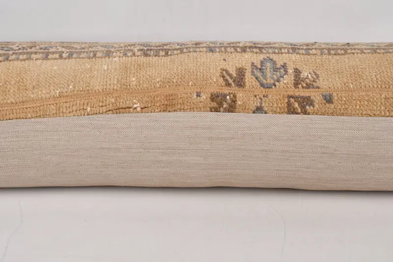 ニュートラルスロー枕カバー、トルコの枕、枕、民族キリムラグ枕、インテリアデザイナー枕、12x48茶色のクッションカバー、床クッション - 5
