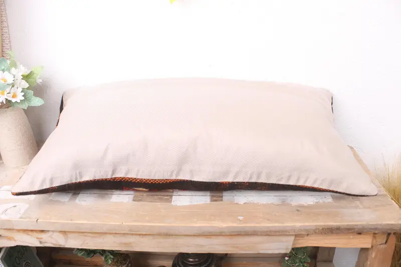 Kissengehäuse, Kissen für Sofa, türkisches Kissen, 12x24 braunes Kissengehäuse, Kissen für Couch, authentisches Kissengehäuse, Art Deco -Kissen - 7