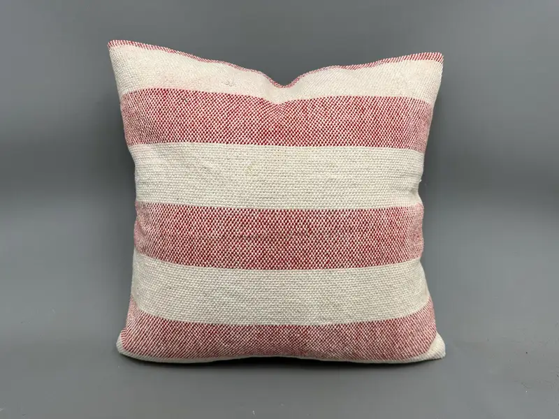 Vintage Cushion Cover, 20x20 White Pillow Cover, Cushion Cover, Accent Throw Cushion Case, Vintage Kilim Pillow, Vintage Pillow, Kilim Cushion Sham - 4