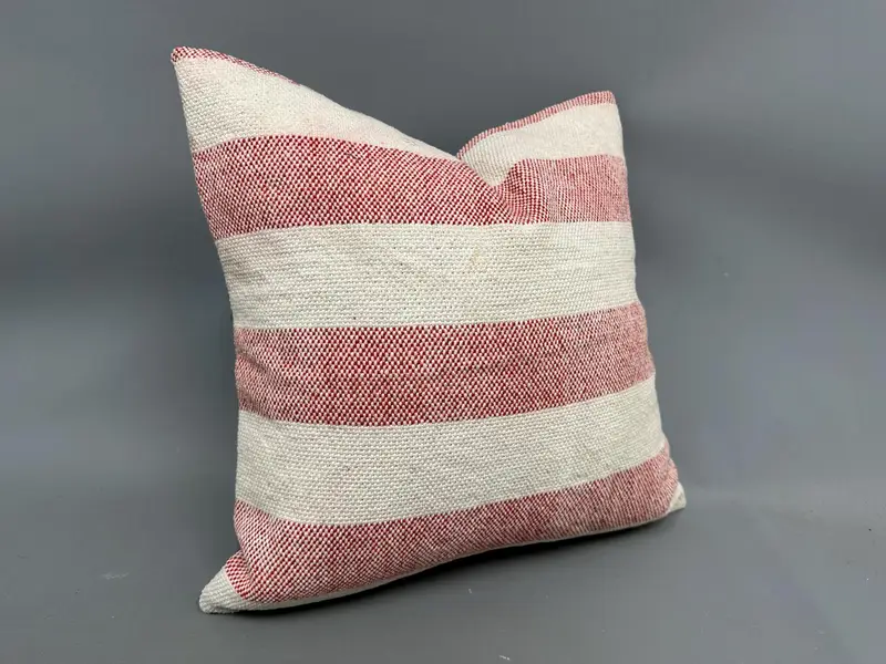 Vintage Cushion Cover, 20x20 White Pillow Cover, Cushion Cover, Accent Throw Cushion Case, Vintage Kilim Pillow, Vintage Pillow, Kilim Cushion Sham - 2