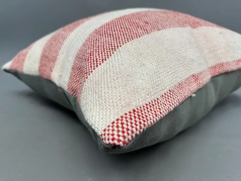 Vintage Cushion Cover, 20x20 White Pillow Cover, Cushion Cover, Accent Throw Cushion Case, Vintage Kilim Pillow, Vintage Pillow, Kilim Cushion Sham - 6