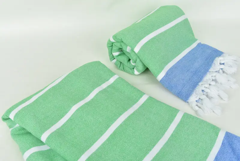 Travel towel, Bridal Shower Favors, Quick-drying cotton Turkish beach towel, Organic towel, Bathroom Towel, 68x40 Cotton Striped Terry Towel - 7