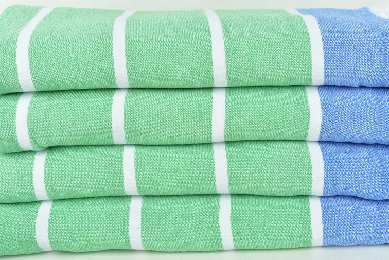 Travel towel, Bridal Shower Favors, Quick-drying cotton Turkish beach towel, Organic towel, Bathroom Towel, 68x40 Cotton Striped Terry Towel - 2
