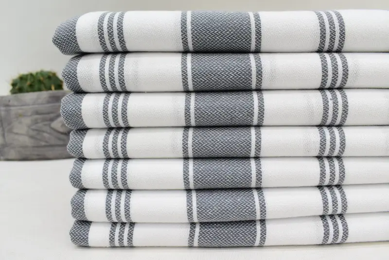 44x24 Baumwollstreifentuch, Monogramm Handtuch, Gasttuch, Valentinstag Geschenkidee, Küchentuch, Brautjungferngeschenke, bestes Hochzeitsgeschenk - 2