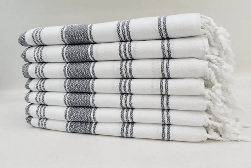 44x24 Baumwollstreifentuch, Monogramm Handtuch, Gasttuch, Valentinstag Geschenkidee, Küchentuch, Brautjungferngeschenke, bestes Hochzeitsgeschenk - 3